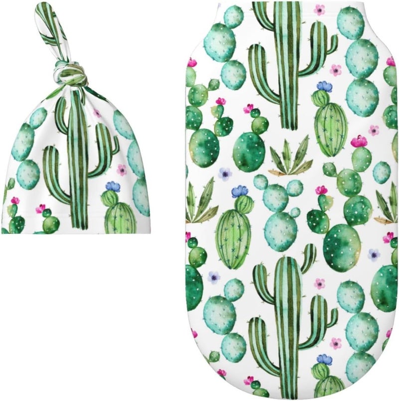Figtihw Cactus Swaddle Blankets Newborn Receiving Blanket Baby Swaddle Wrap Soft Sleeping Sack for Baby Girls Boys - Image 2